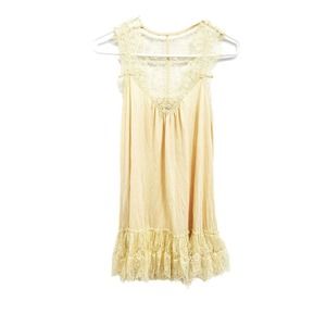 Altar'd State Womens Cream Sheerlace Sleeveless Dress Size S